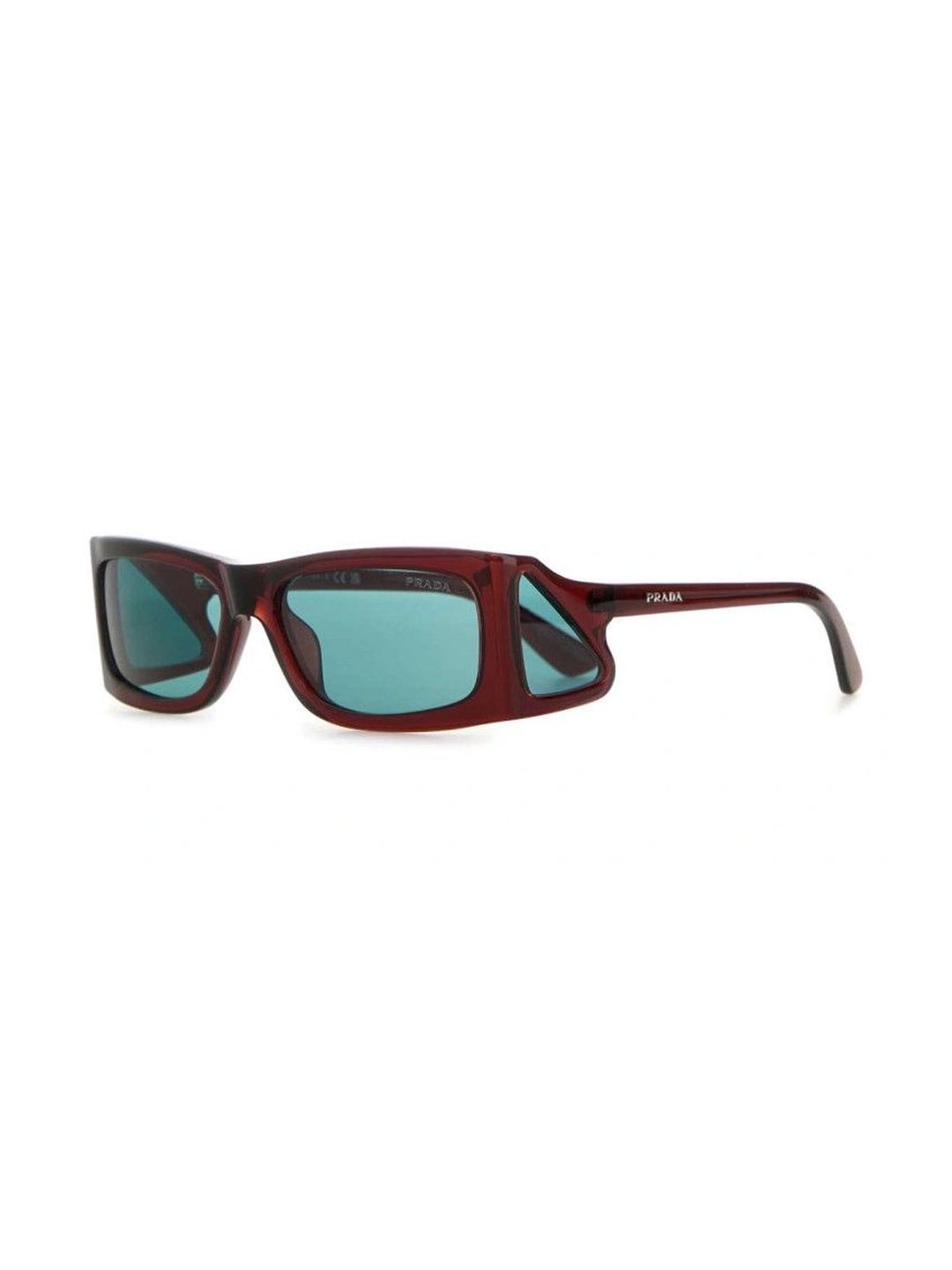 Prada Men Green Lens & Red Rectangle Sunglasses with-image-41