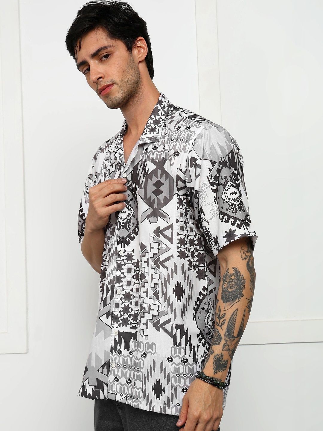 Mast & Harbour Men Classic Printed Casual Shirt-picture-51