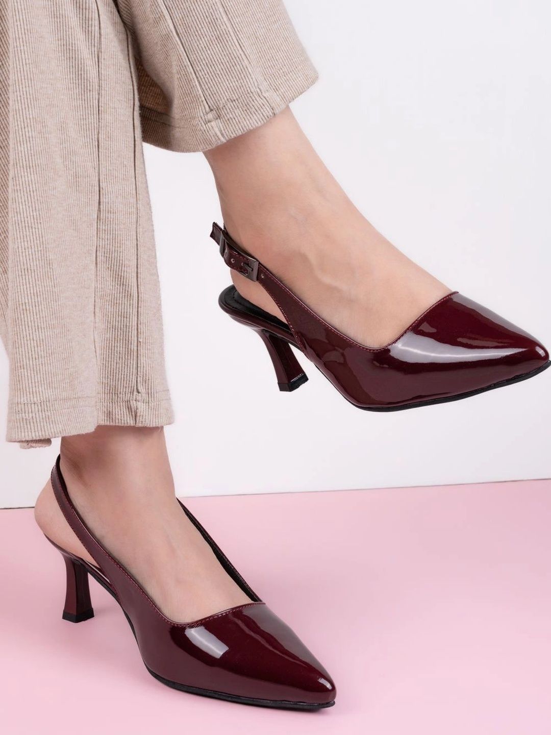 Lavie Slim Heeled Pumps with Buckles-picture-47