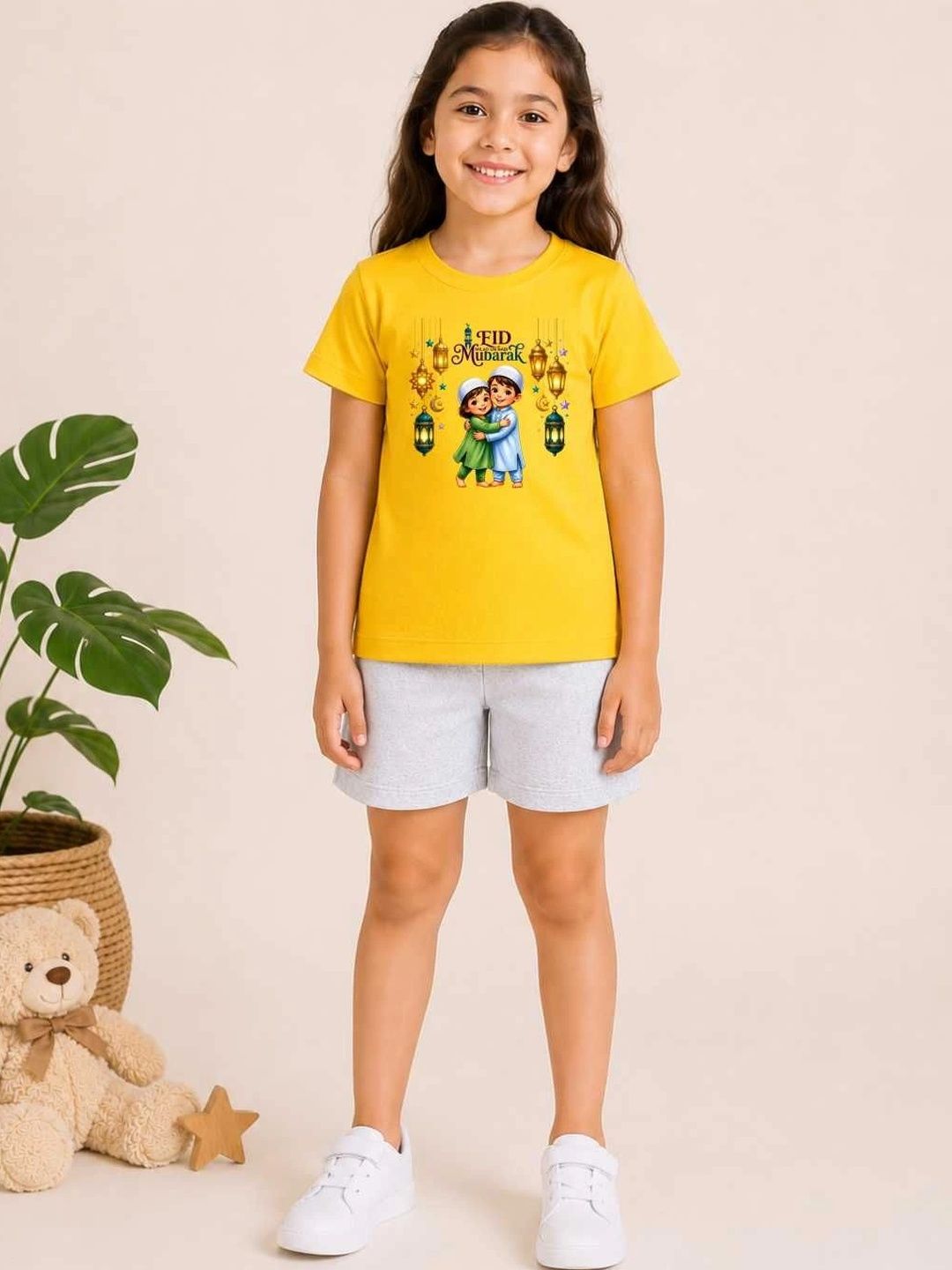 MALKIAT Girls Printed T-shirt with Shorts-picture-18