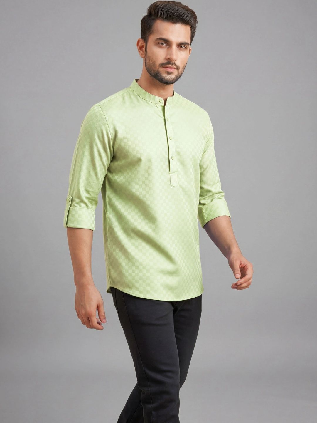 Tibra Collection Men Jacquard Kurta-picture-11