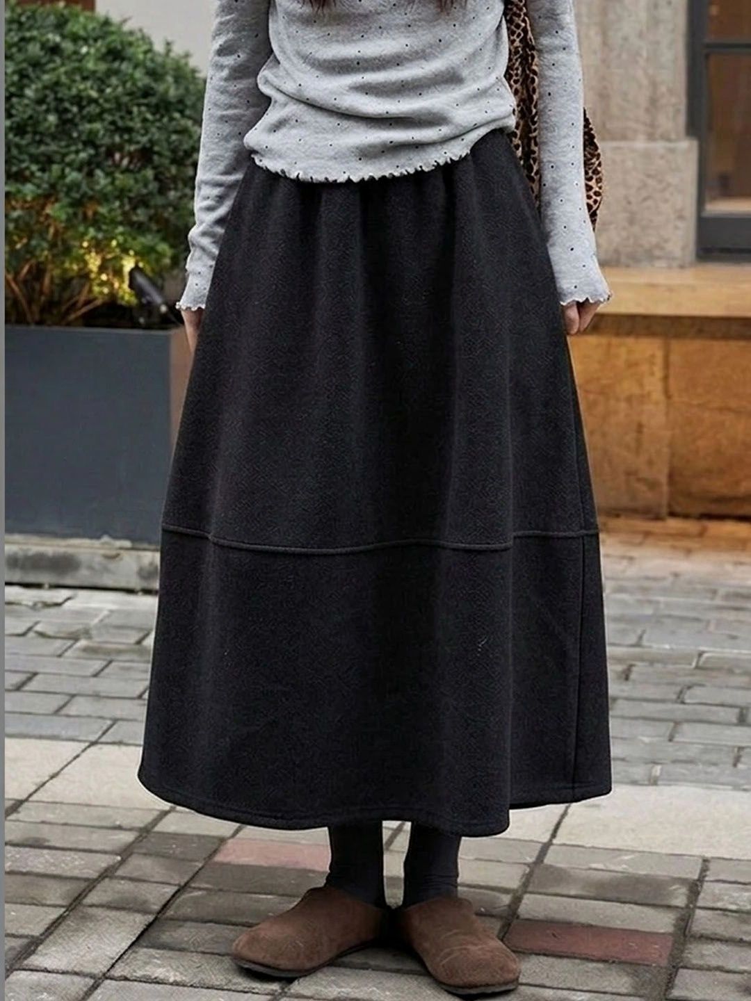 Suo Women Midi A-Line Skirt-picture-20