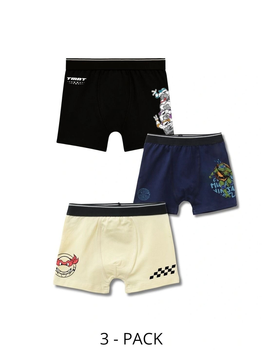 Button Bear Boys Pack of 3 Cotton Blend Printed Trunks-picture-19