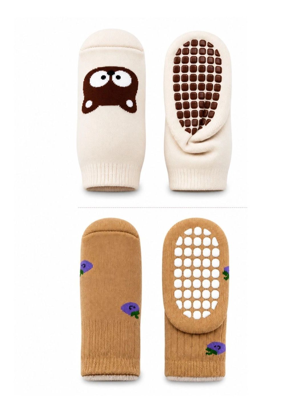 Nihvi Unisex Kids Pack of 2 Cotton Assorted Patterned Above Ankle Socks-picture-11
