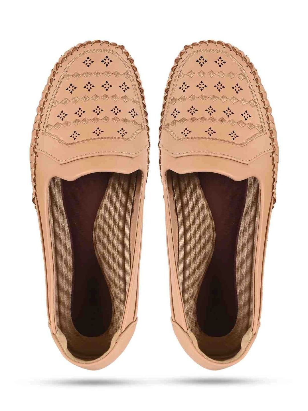 San Marino by Shoe Bank Women Textured Open Toe Flats with Laser Cuts-image-44