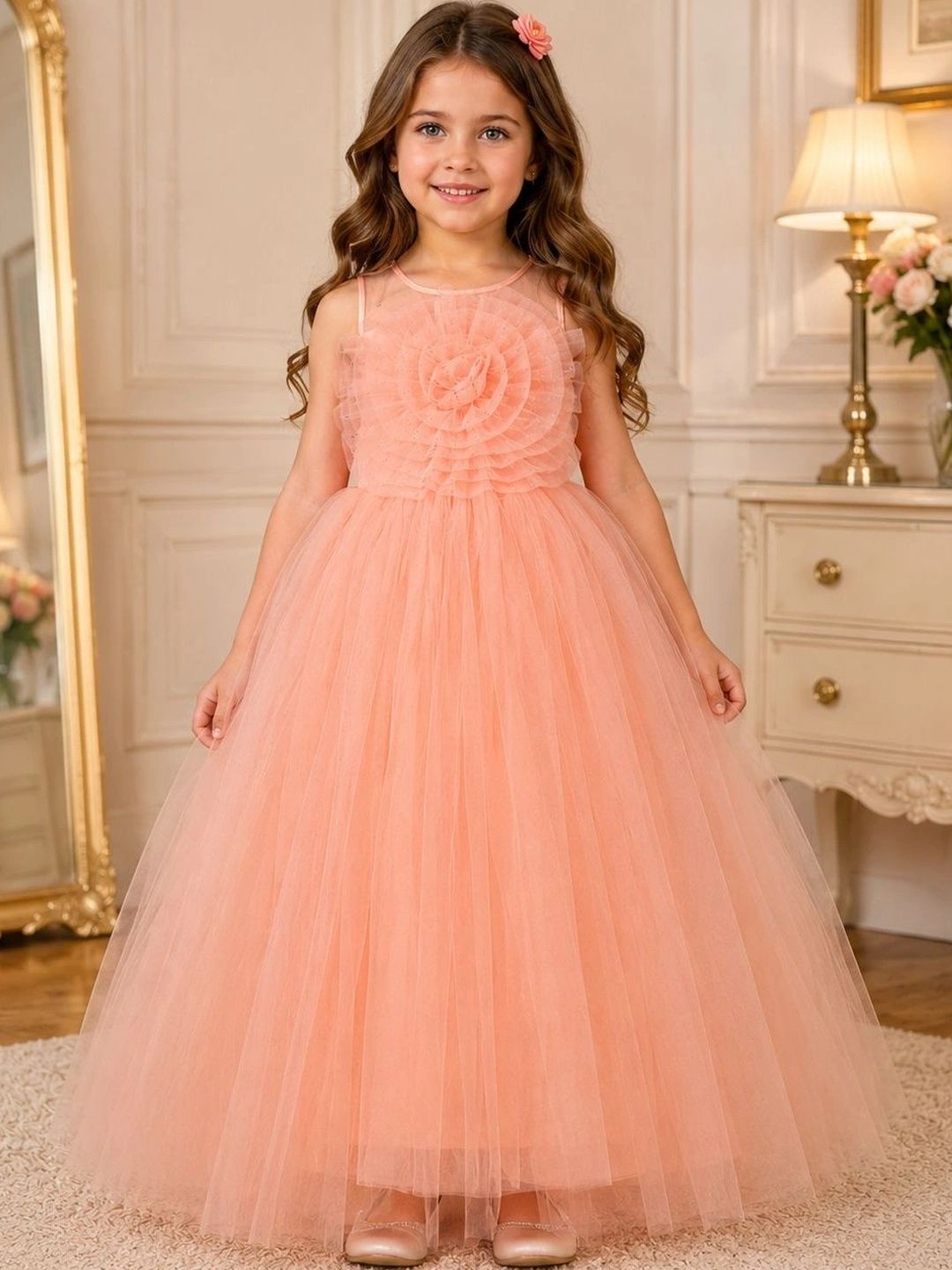 Miss & Chief Ruffled Net Maxi Dress-picture-24