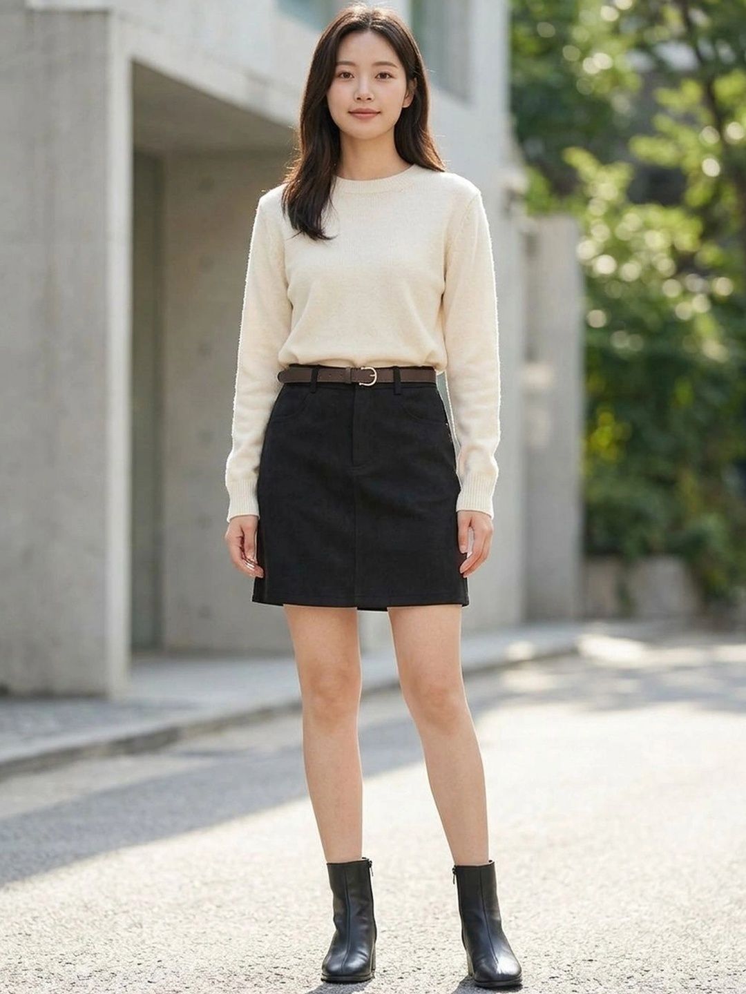 Suo Women Mini A-Line Skirt-picture-24