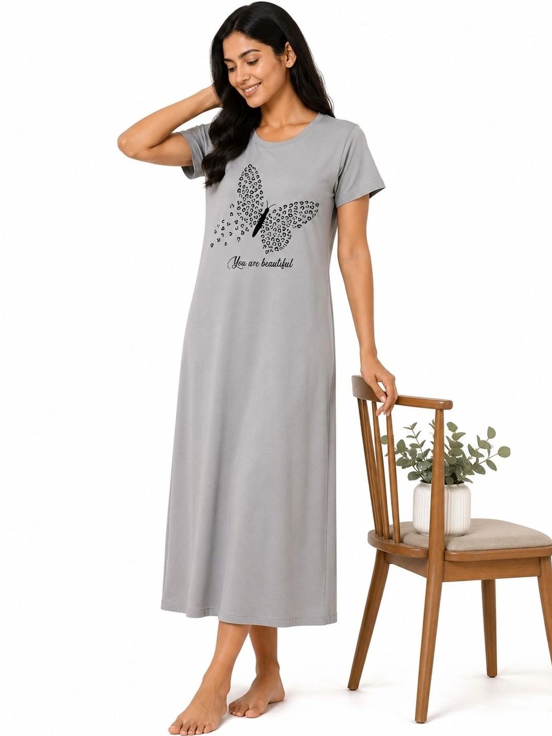 MONARCH EXPORTS Printed Nightdress-image-2