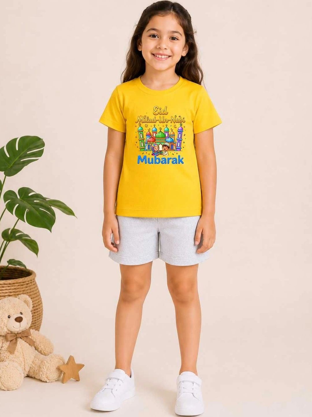 MALKIAT Girls Printed T-shirt with Shorts-picture-17