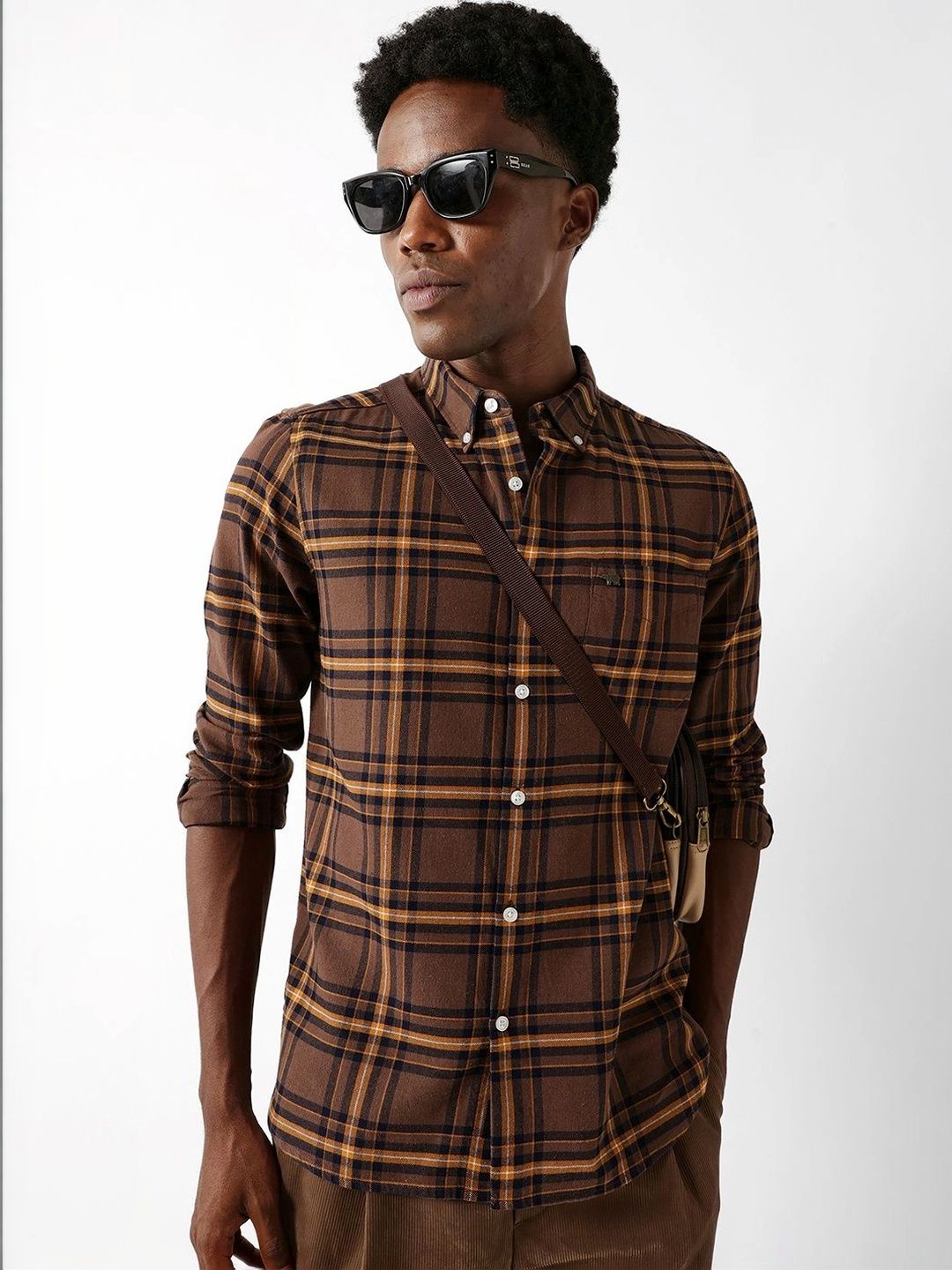 THE BEAR HOUSE Men Slim Fit Checked Casual Shirt-picture-37