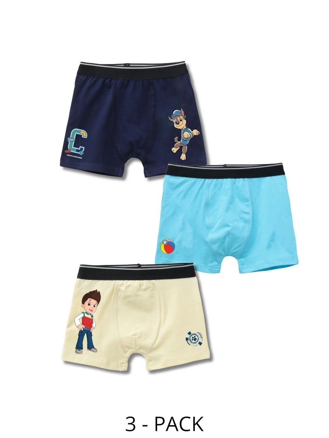 Button Bear Boys Pack of 3 Cotton Blend Printed Trunks-picture-50