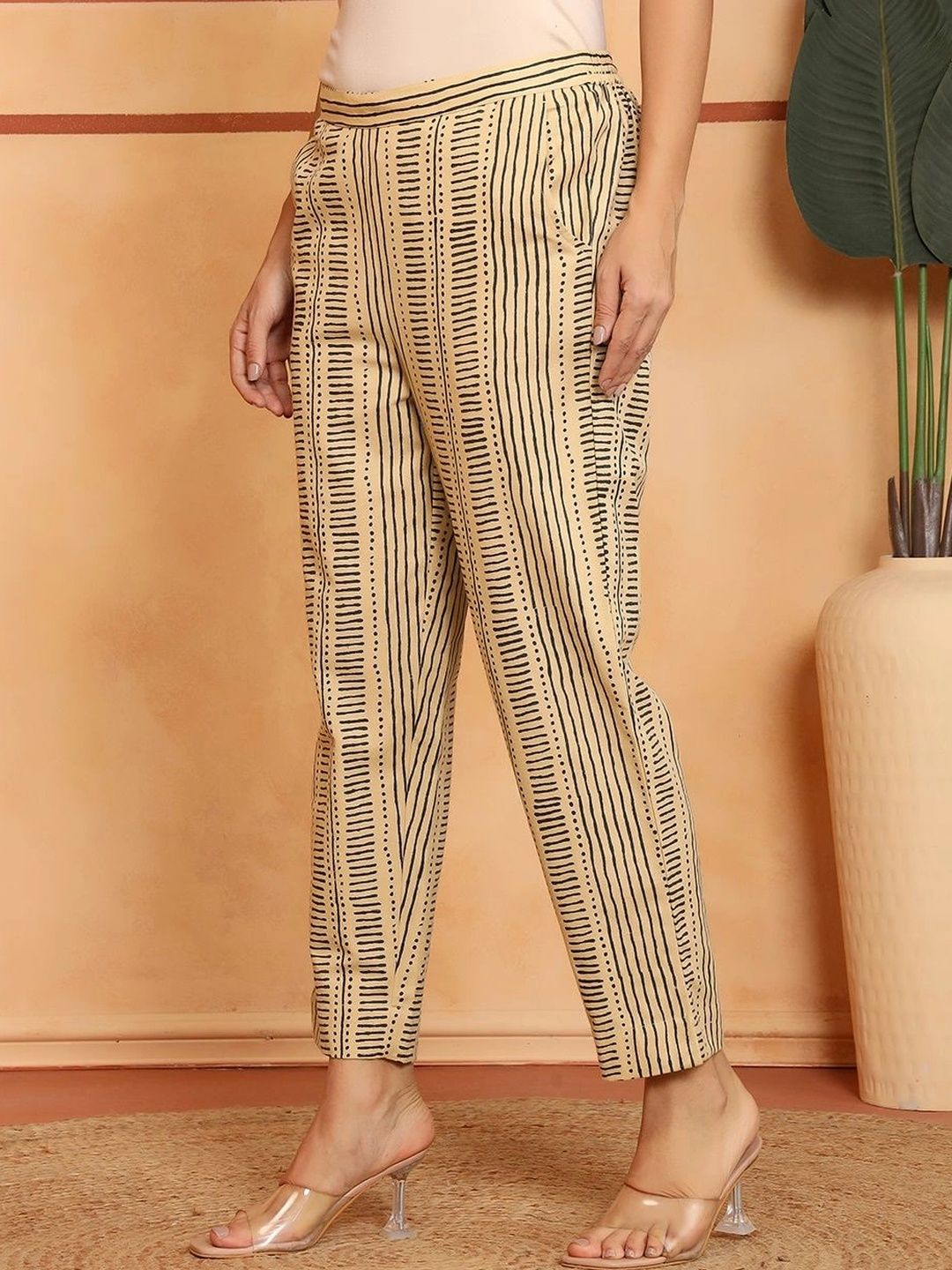Fabindia Women Striped High-Rise Trousers-picture-26