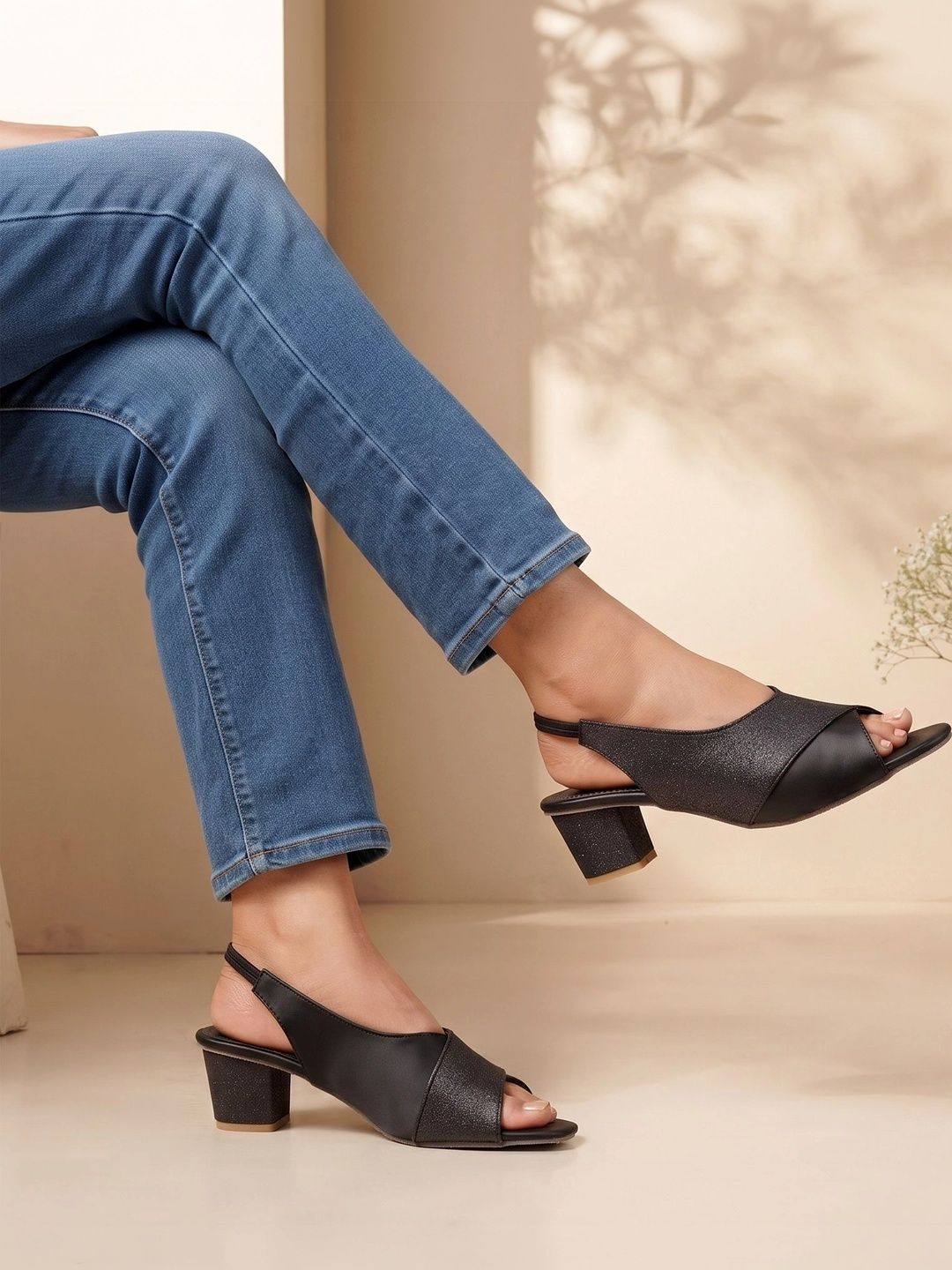 Deals4you Textured Block Sandals-picture-21