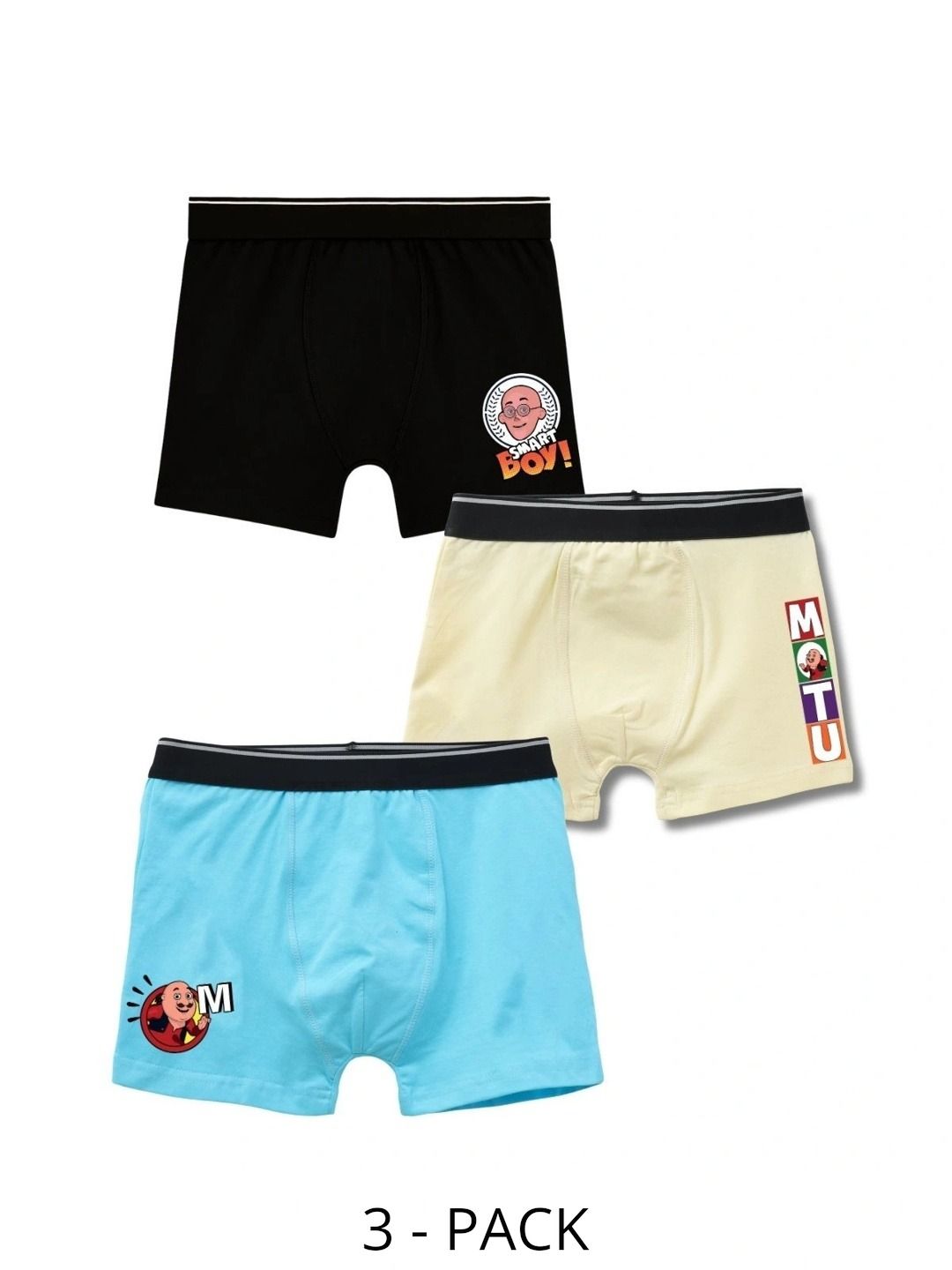 Button Bear Boys Pack of 3 Cotton Blend Printed Trunks-picture-39