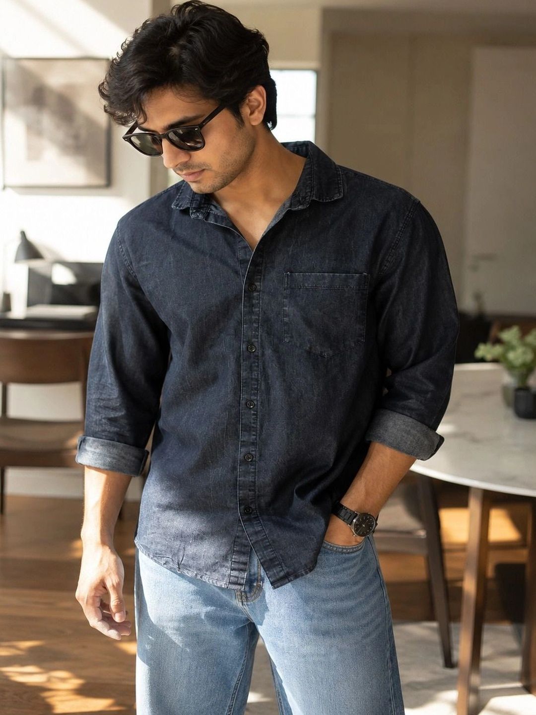 Jumi Enterprise Men Classic Casual Shirt-picture-25