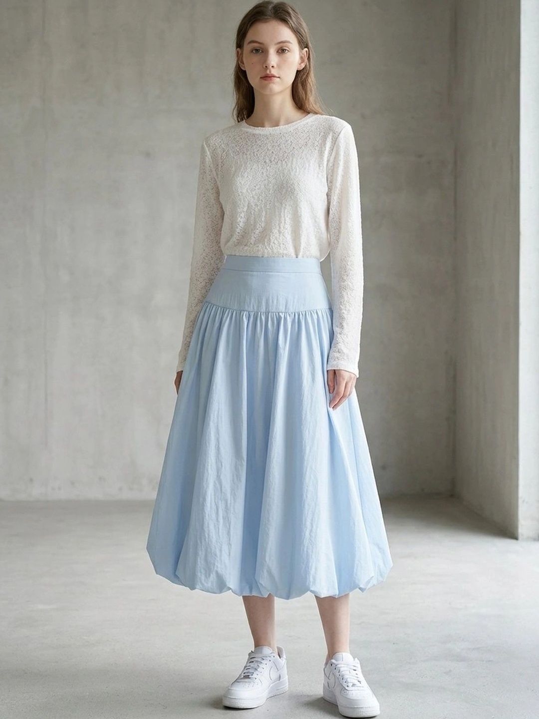Suo Women Midi Balloon Skirt-picture-20