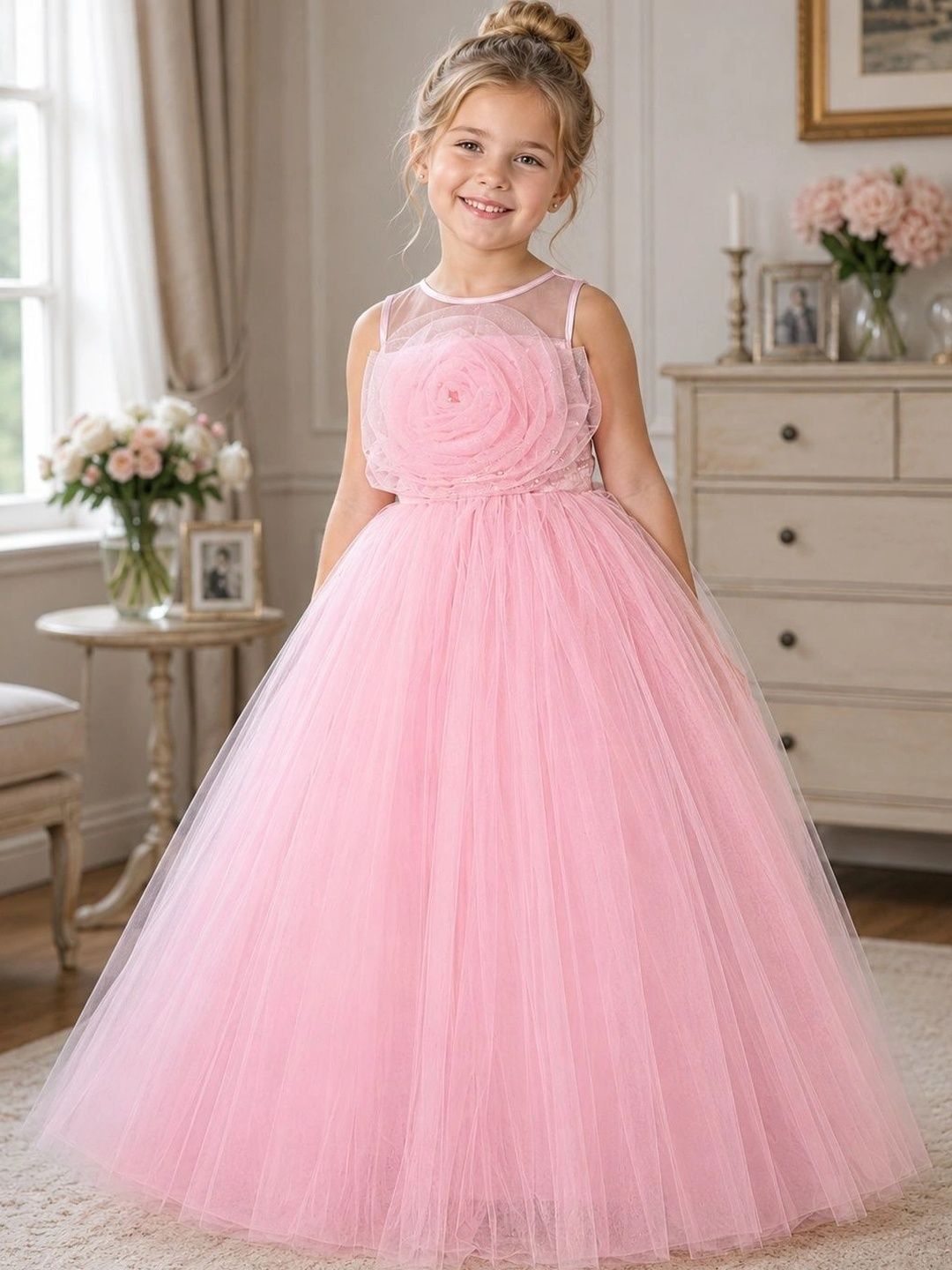 Miss & Chief Ruffled Net Maxi Dress-picture-19