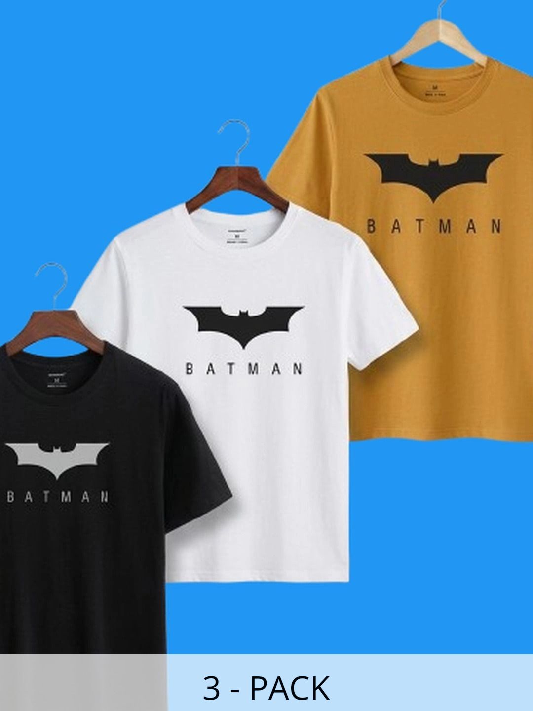 WIKE DENIMS Men Brand Logo 3 Batman Printed T-shirt-picture-33