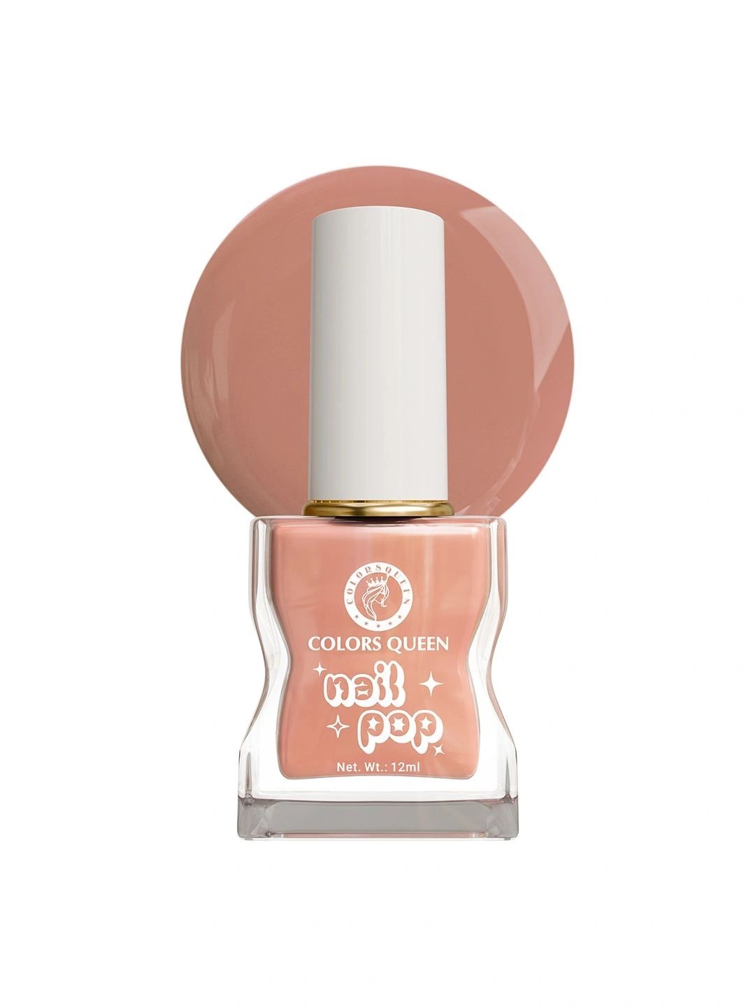 Colors Queen Nail Pop Glossy Gel Finish & Quick Drying Nail Polish - 12 ml - Bare Blush-picture-11