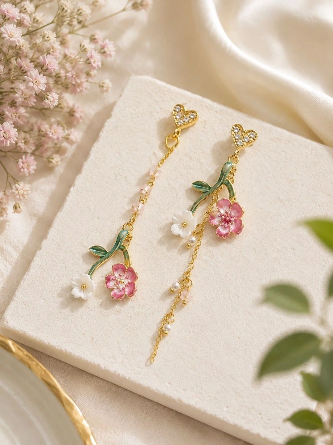 GARV GLEAM Floral Drop Earrings-picture-22