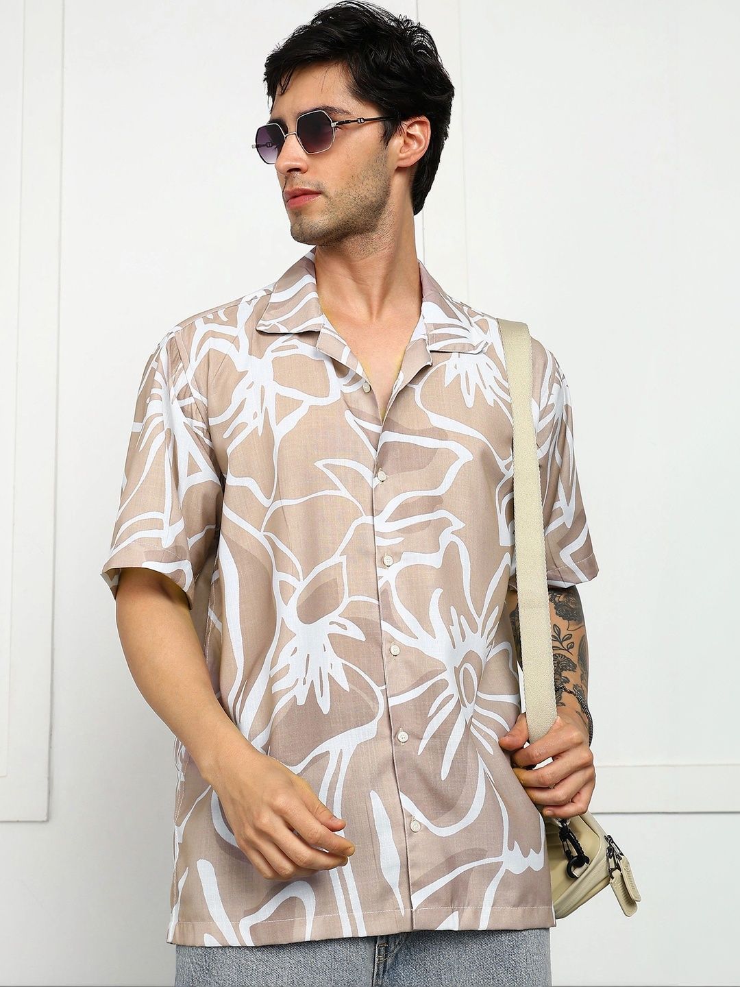 Mast & Harbour Men Classic Floral Printed Casual Shirt-picture-36