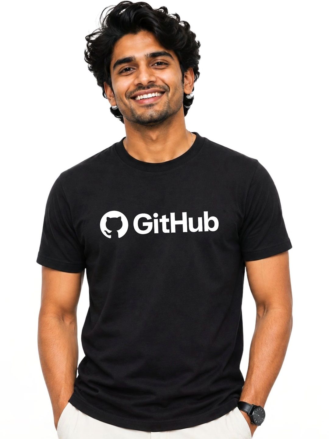 DHIRRA Men Brand Logo Printed T-shirt-picture-28