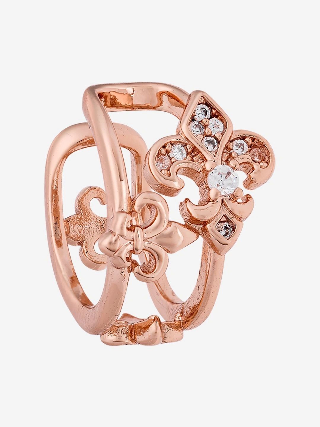 Kushal's Fashion Jewellery Floral Ear Cuff Earrings-picture-25