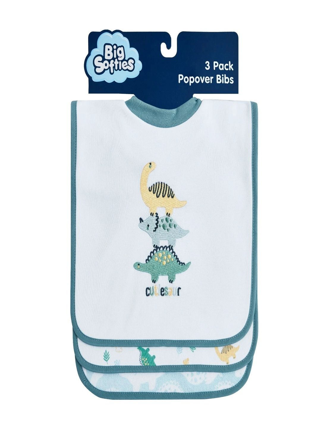 Big Softies Infants Pack Of 3 Printed Bibs-picture-23
