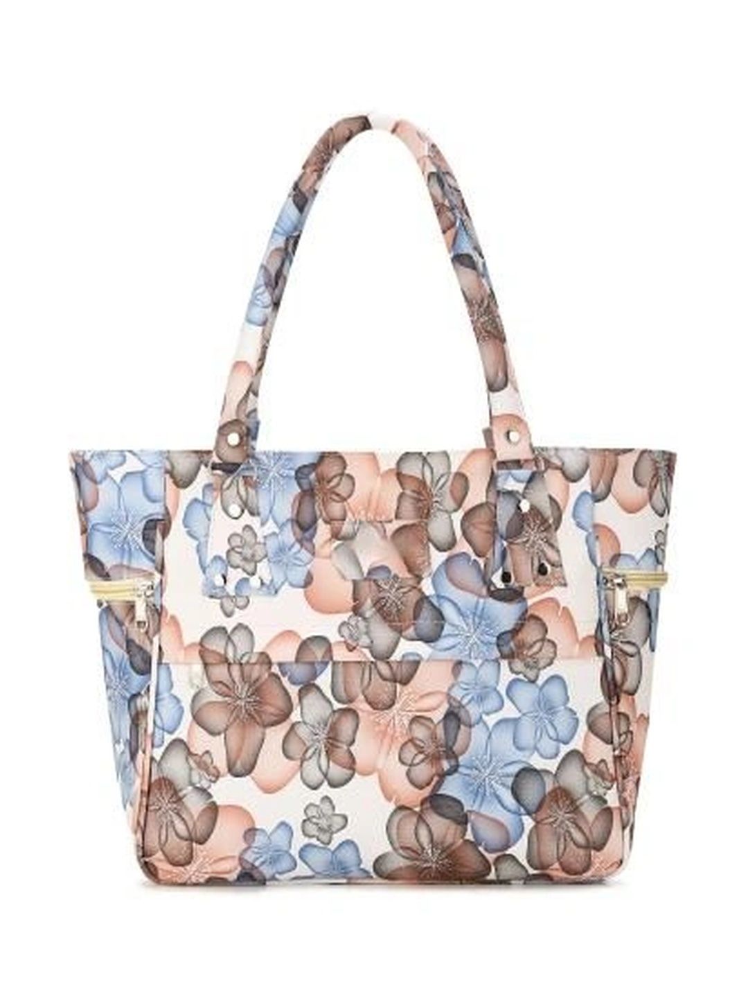 TURBOMAX Floral Printed PU Structured Tote Bag-picture-20