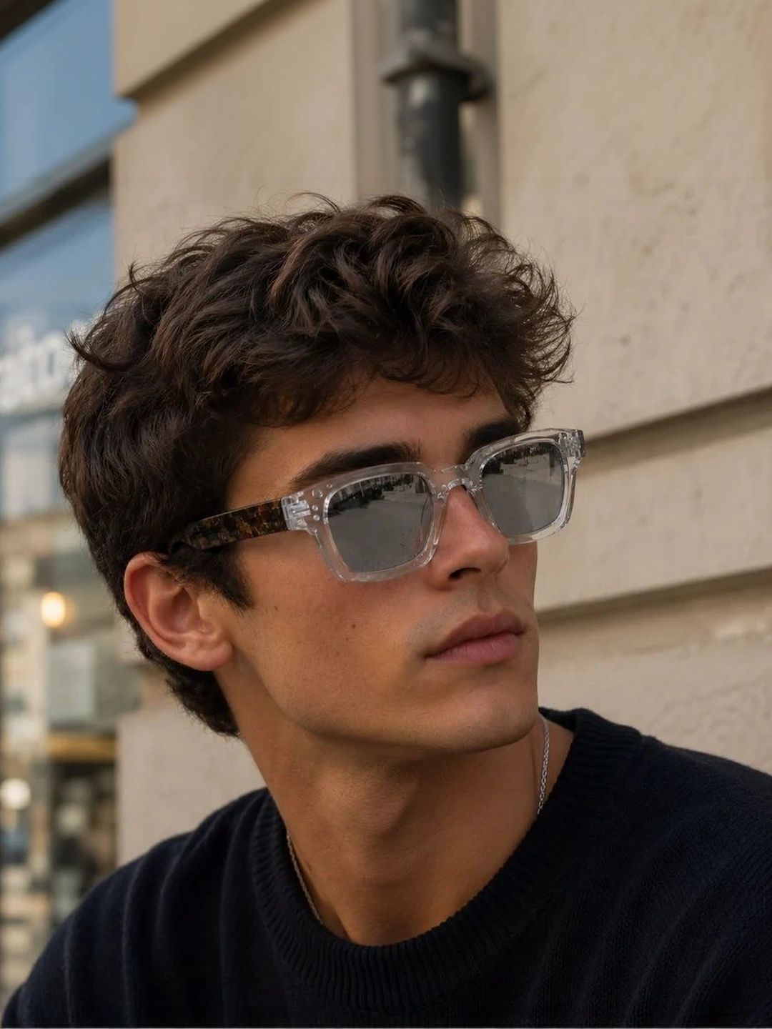 ZAADRAN Unisex Grey Square Sunglasses with-image-17