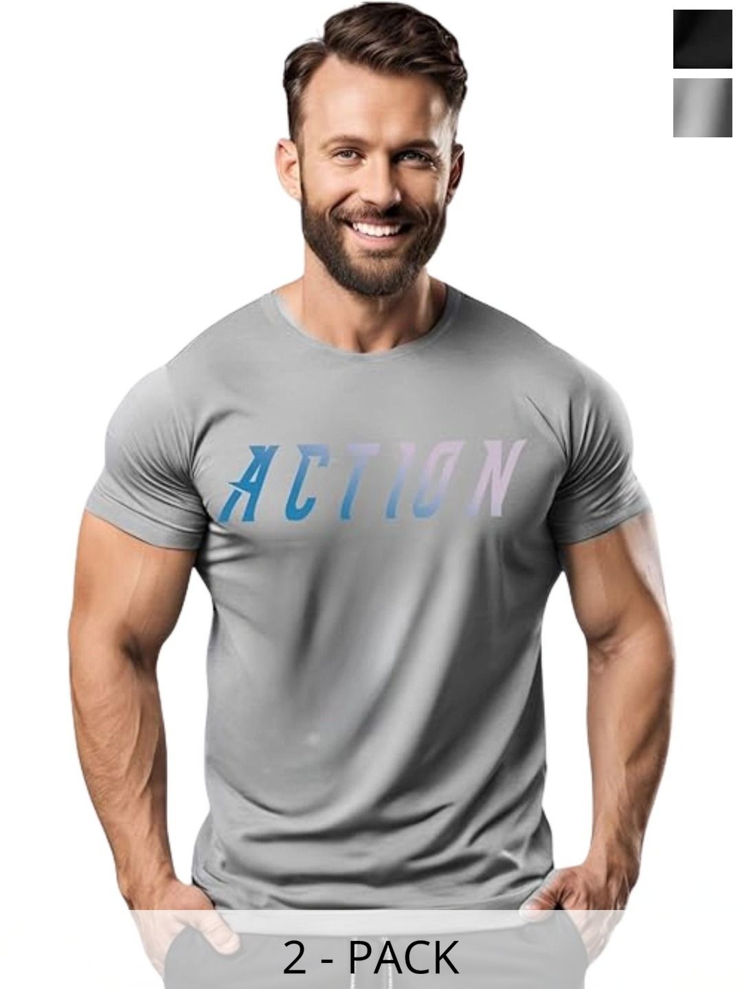 3Colors Men Typography 2 Printed Moisture Wicking T-shirt-picture-31
