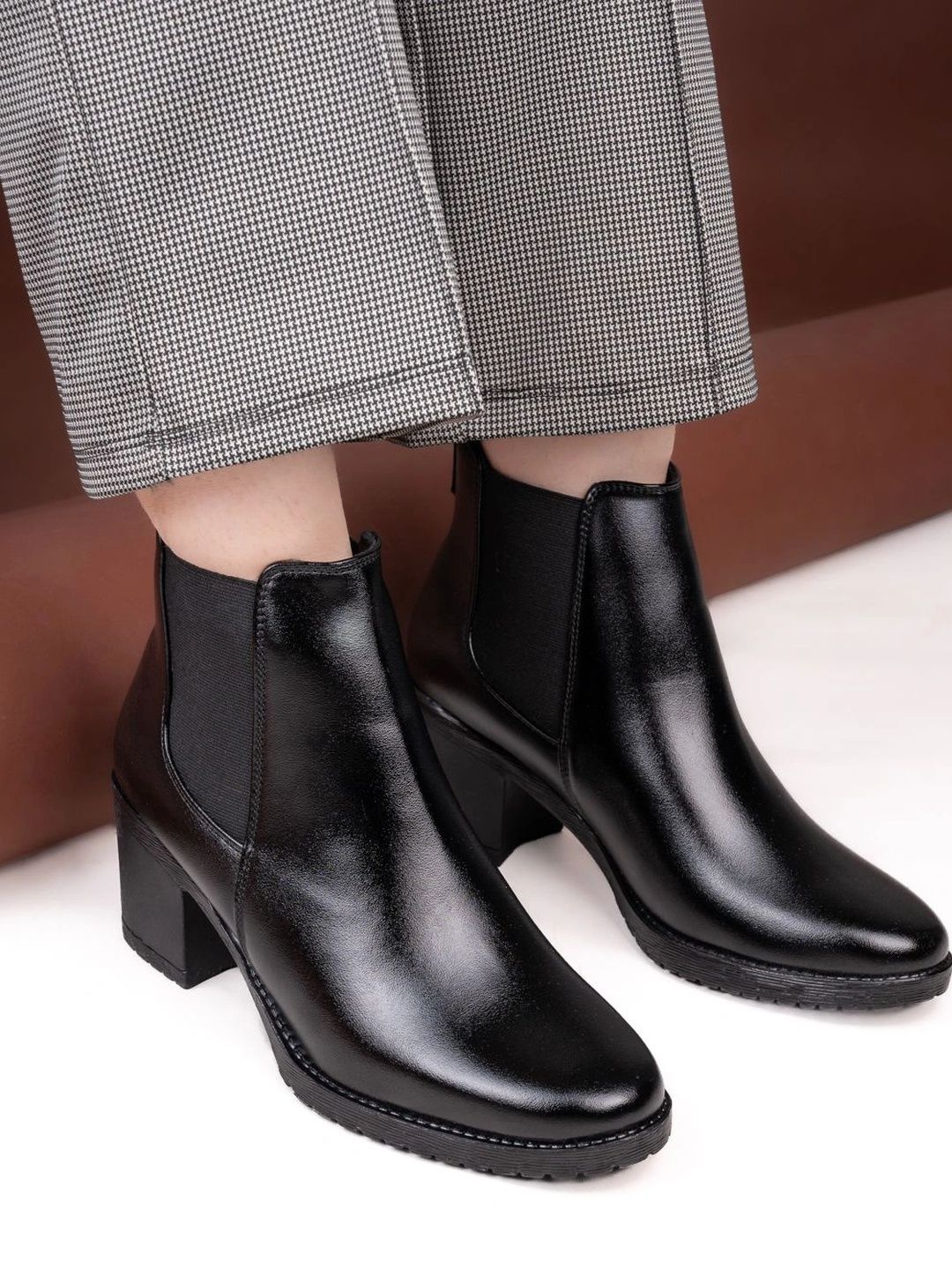 Big Liner Women Round Toe Slip-On Chelsea Boots-picture-10
