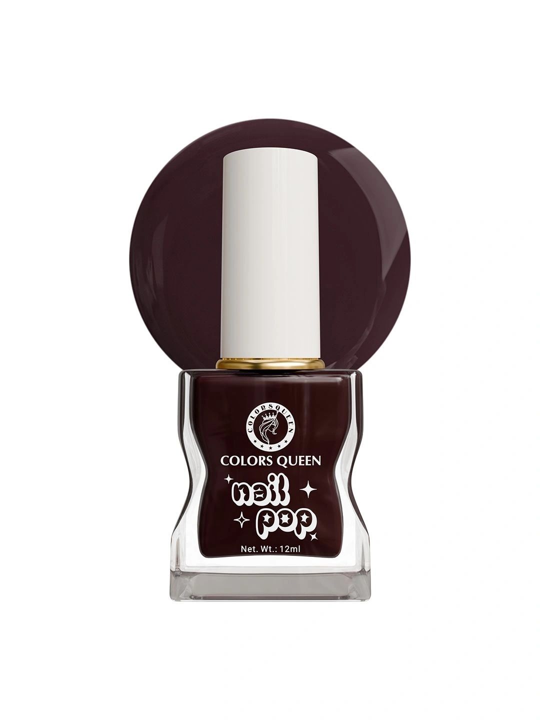 Colors Queen Nail Pop Glossy Gel Finish & Quick Drying Nail Polish -12 ml -Midnight Merlot-picture-30