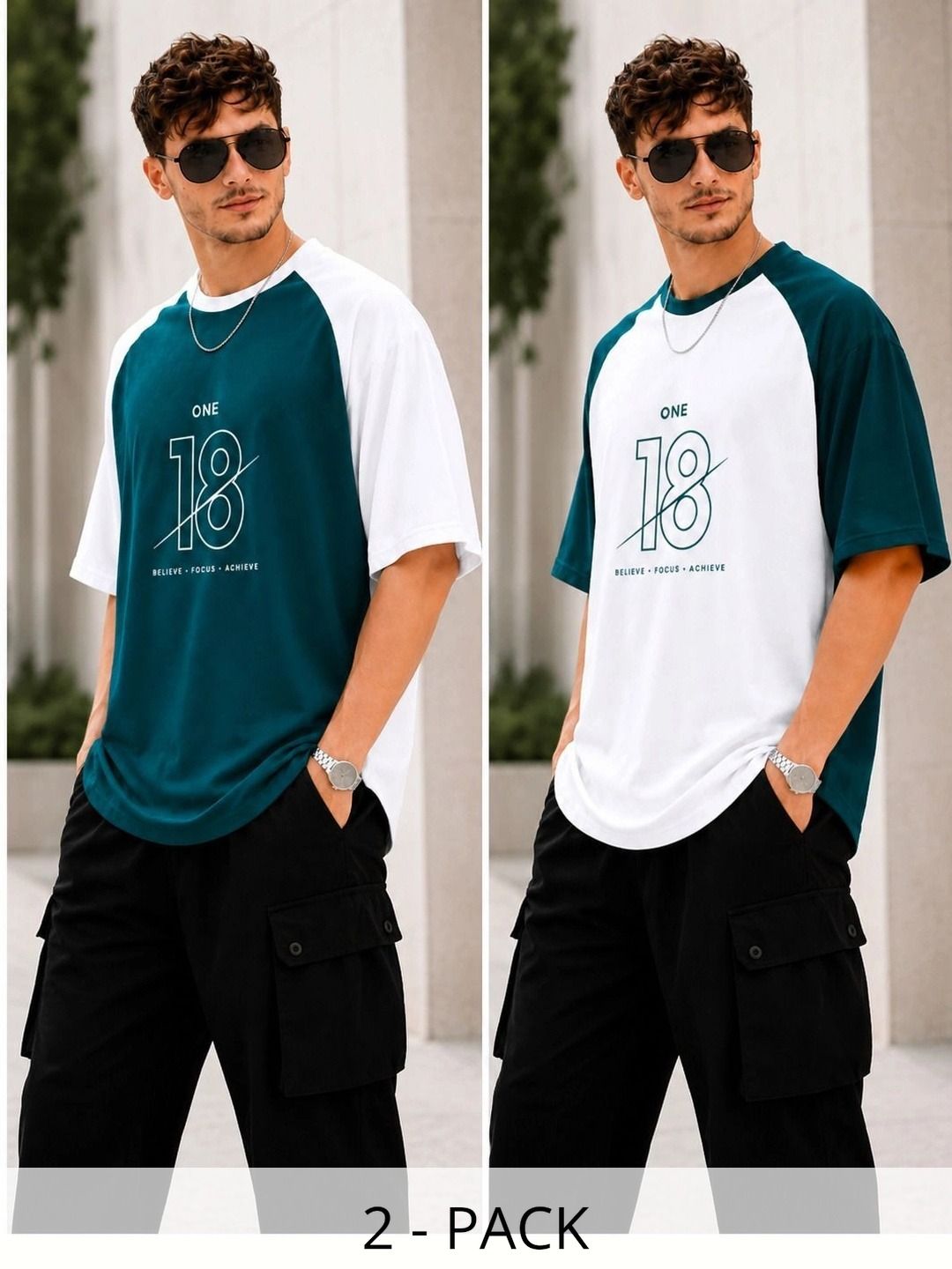 NB Nicky Boy Men Typography 2 Colourblocked T-shirt-picture-19