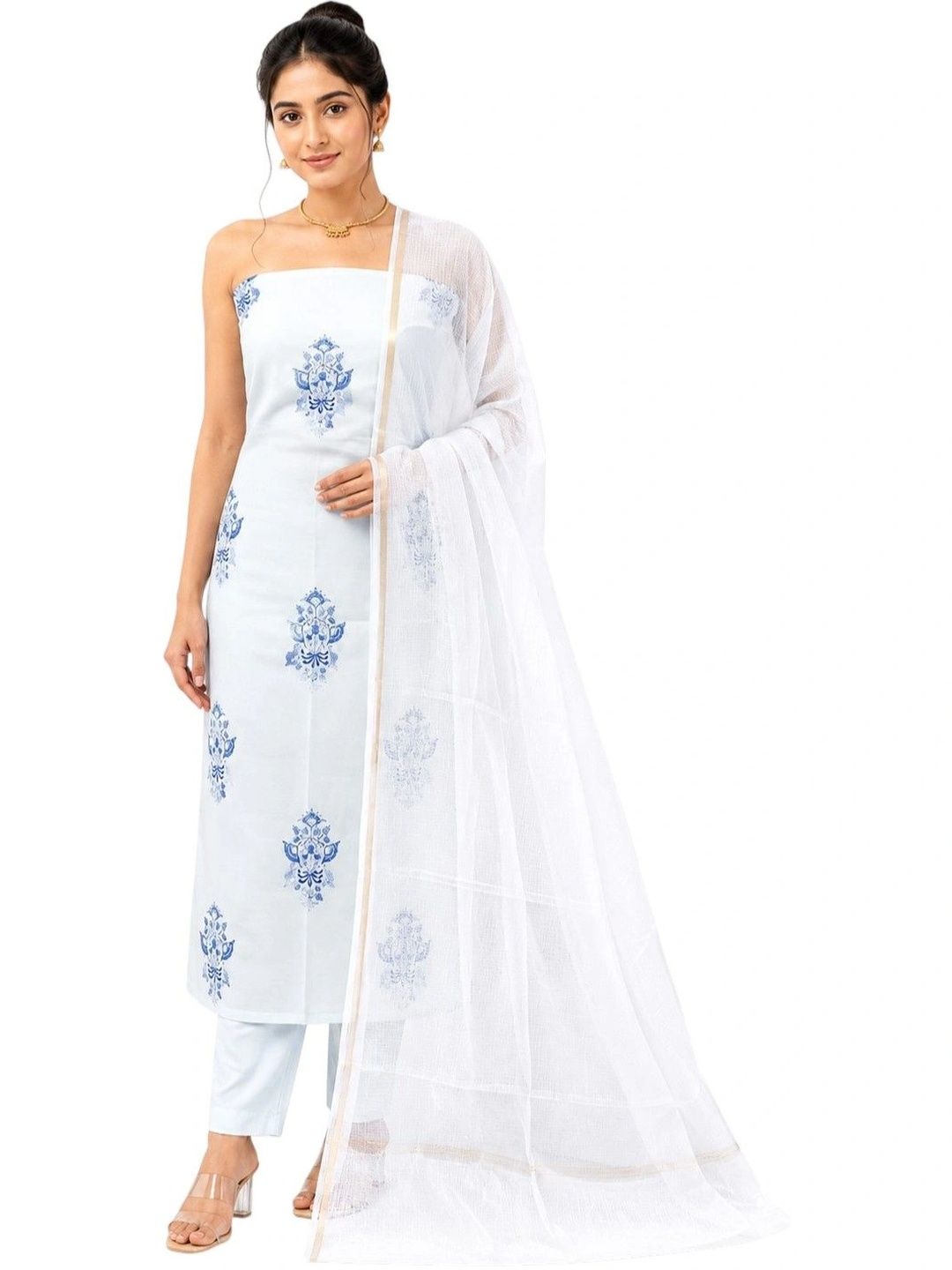 Leheriya Printed Unstitched Dress Material-picture-16
