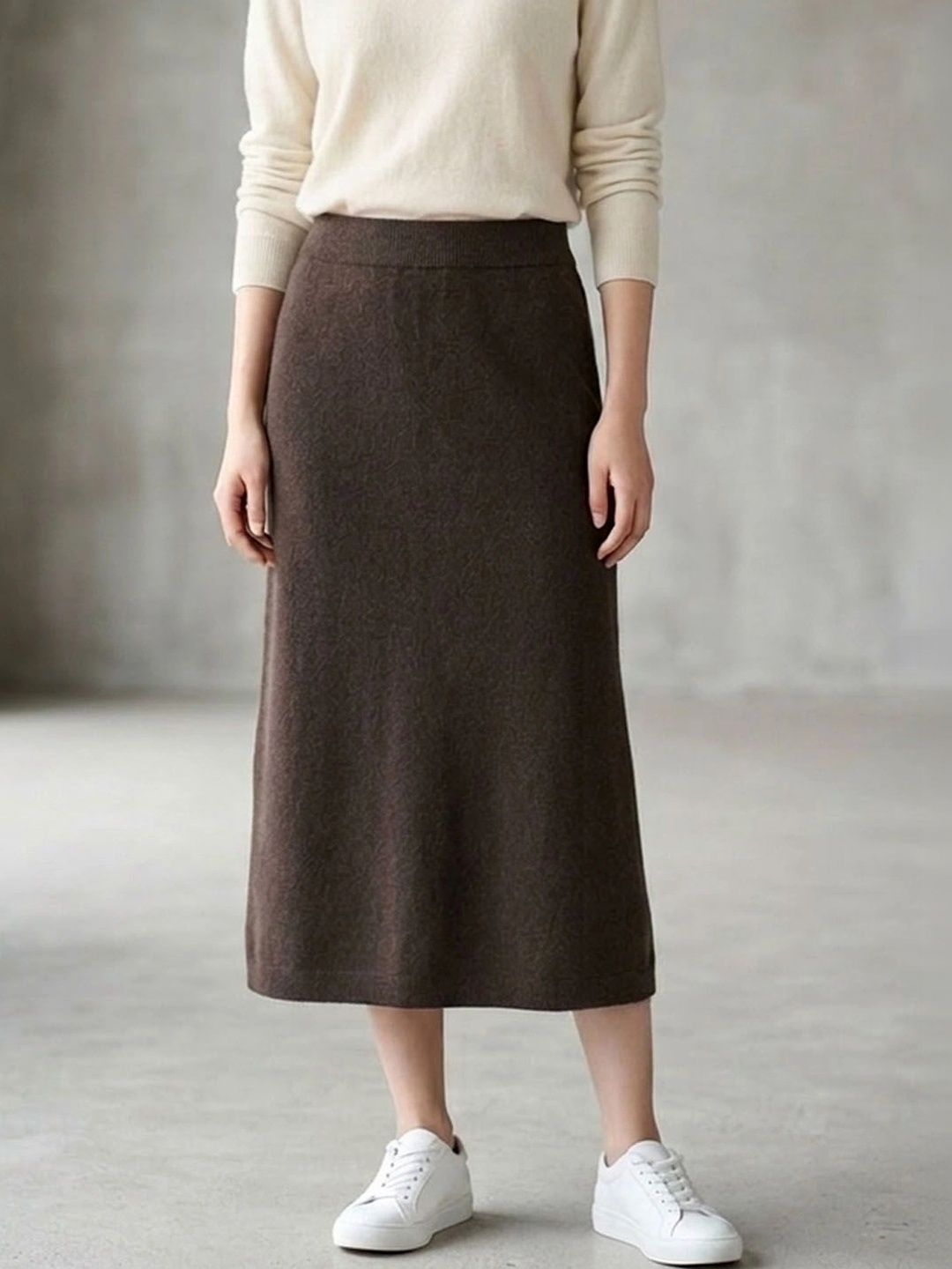 Suo Women Midi Straight Skirt-picture-21