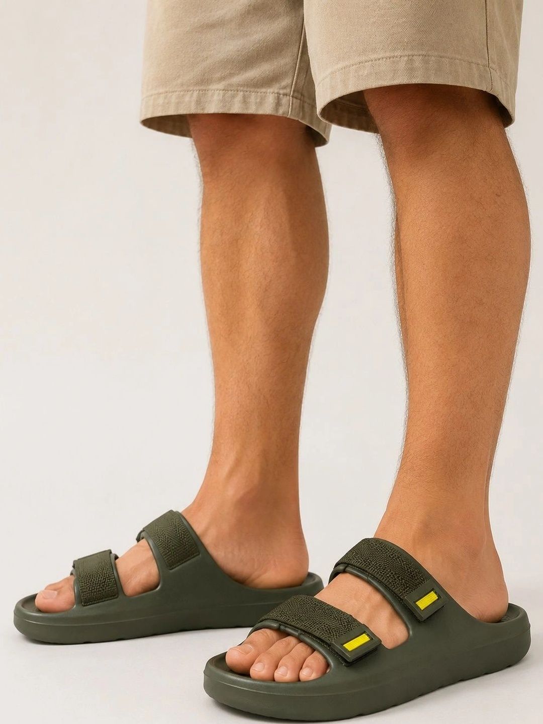 Roadster Men Colourblocked Sliders-picture-42
