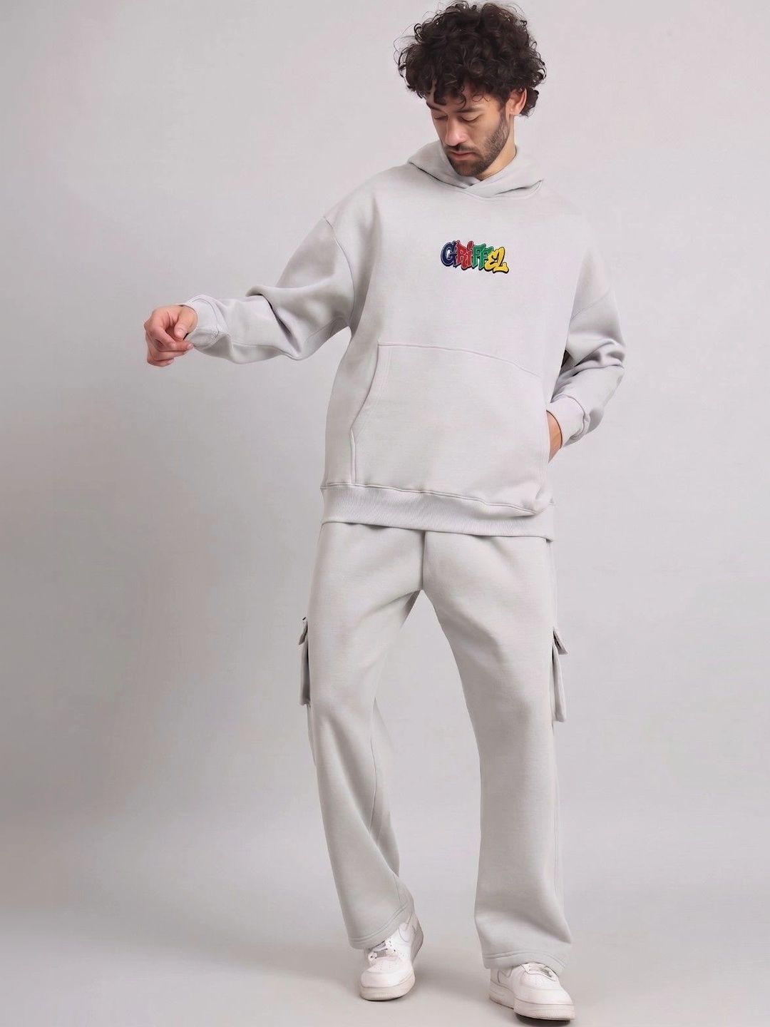 GRIFFEL Men Printed Hooded Sweatshirt-picture-42