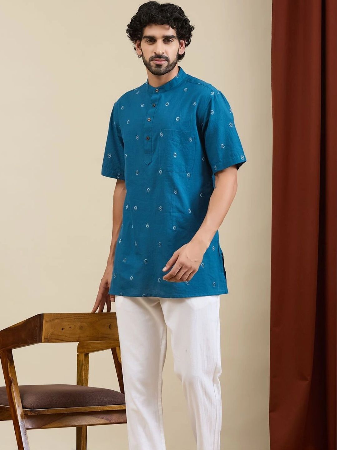Fabindia Men Ethnic Motifs Printed Kurta-picture-23