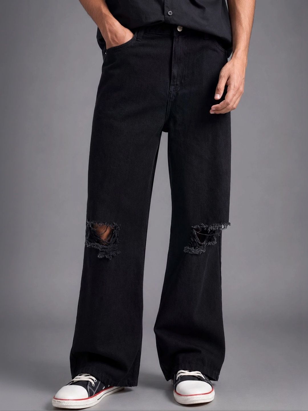 BREXX Men Regular Fit Mid-Rise Highly Distressed Stretchable Jeans-picture-32