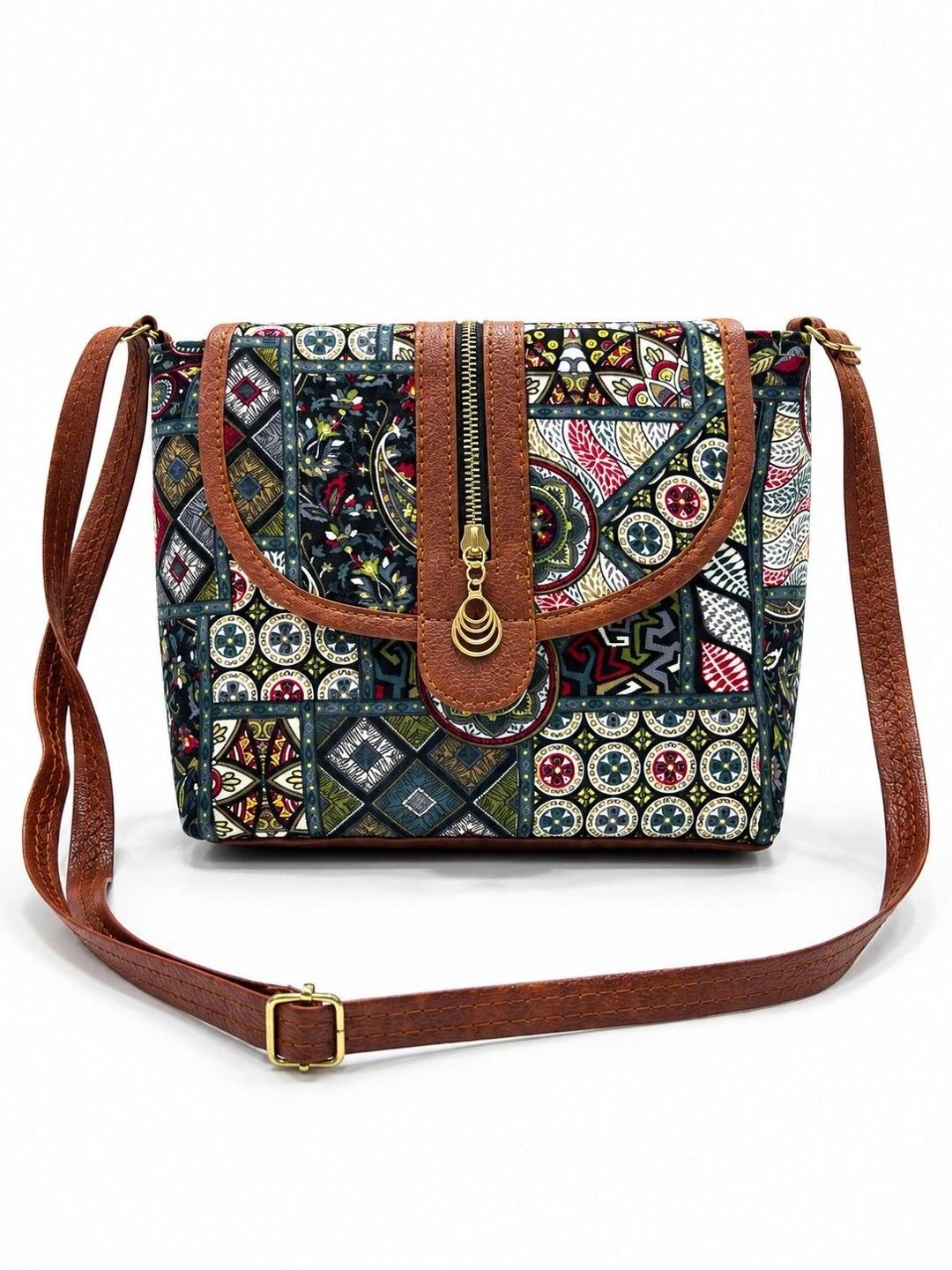HERE&NOW Geometric Printed Sling Bag-picture-37