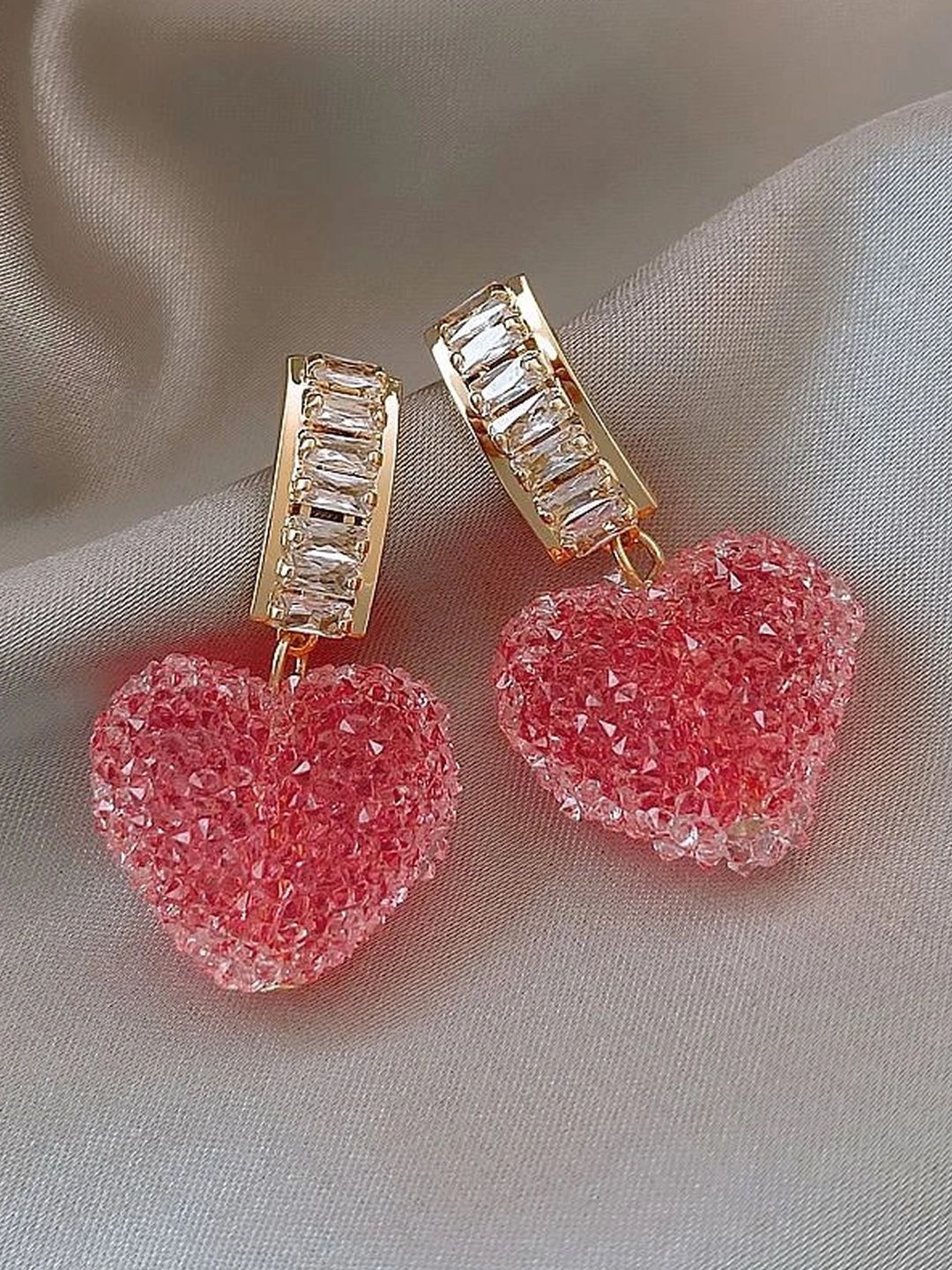 DressBerry Heart Shaped Drop Earrings-picture-17