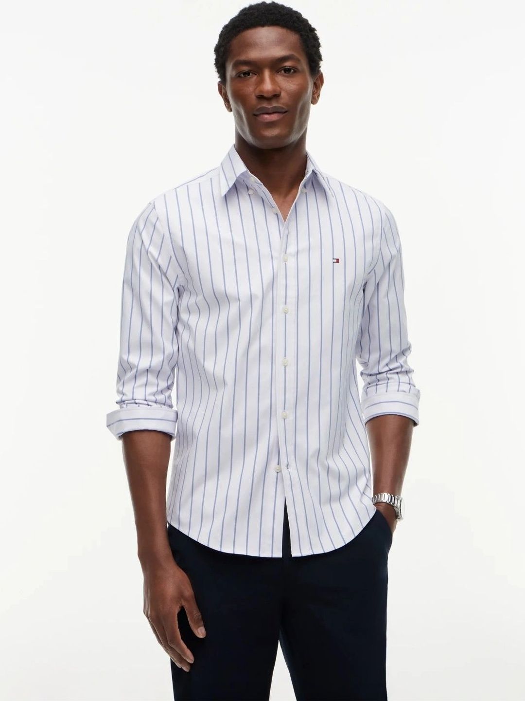 Tommy Hilfiger Men Striped Casual Shirt-picture-41