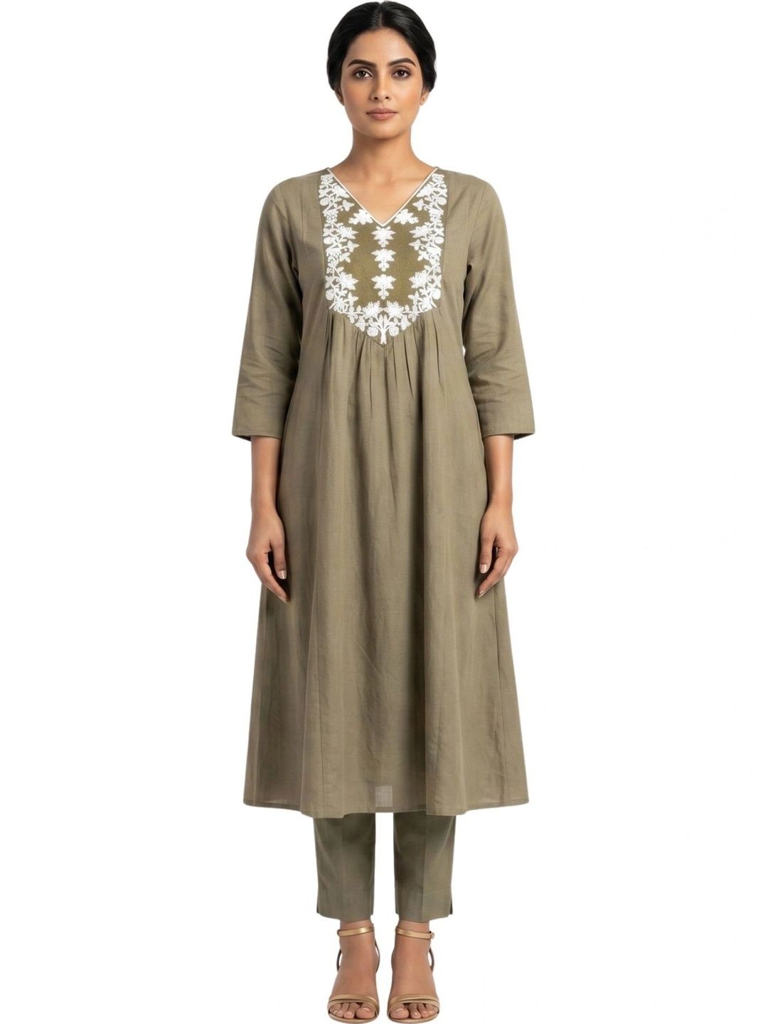 LAFURE Embroidered V-Neck Kurti-picture-52