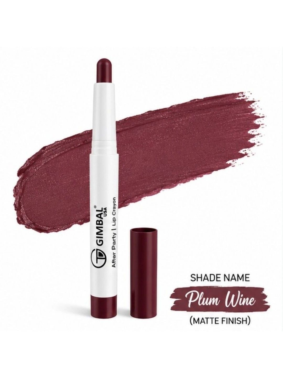 GIMBAL Non Transfer Matte Finish Lipstick -Plum Wine 06-image-24