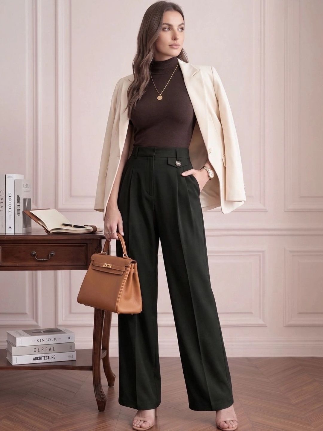 MAGRE Women High-Rise Trousers-picture-1