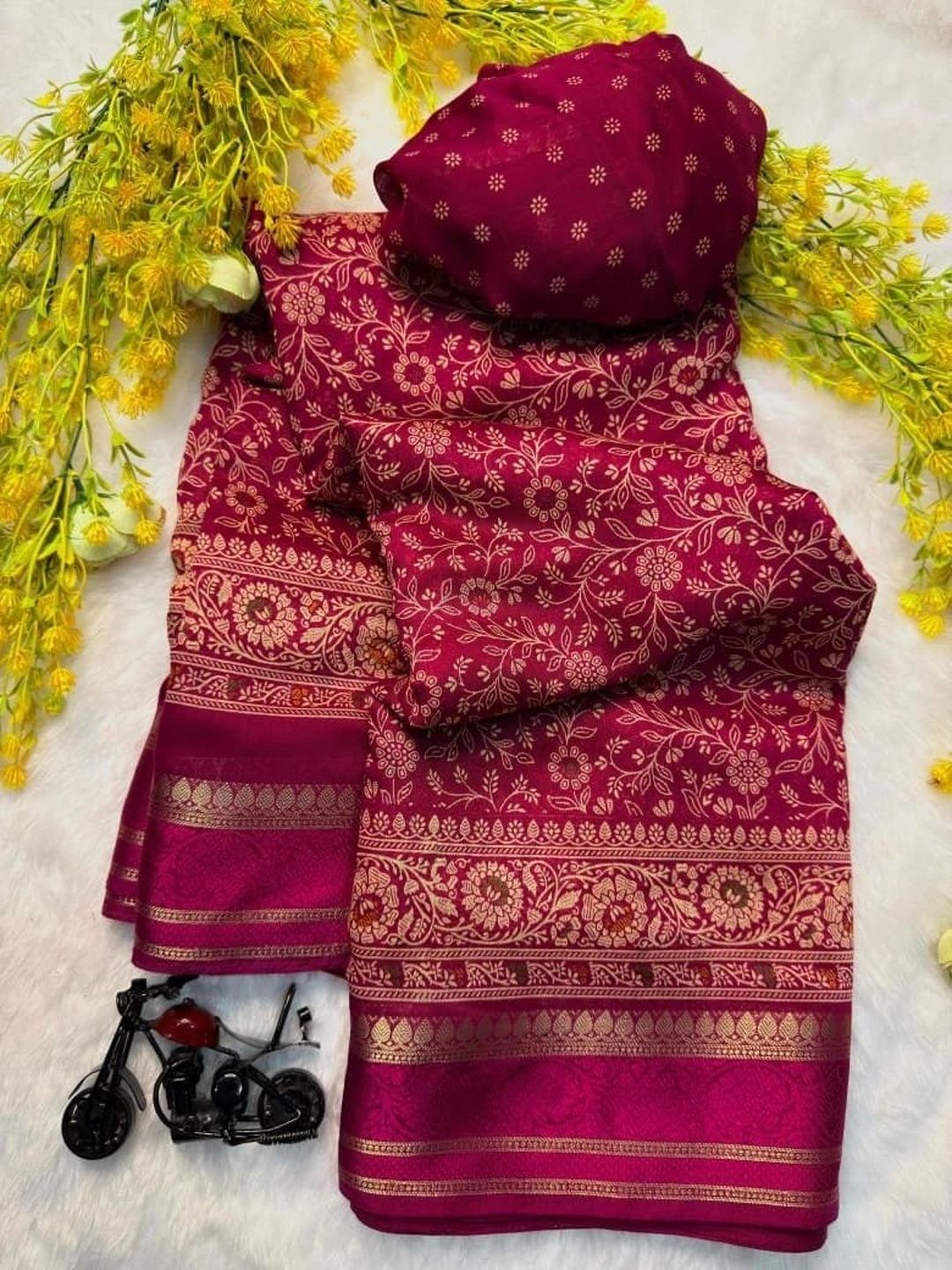 vidhyarani Floral Zari Silk Cotton Saree-image-29