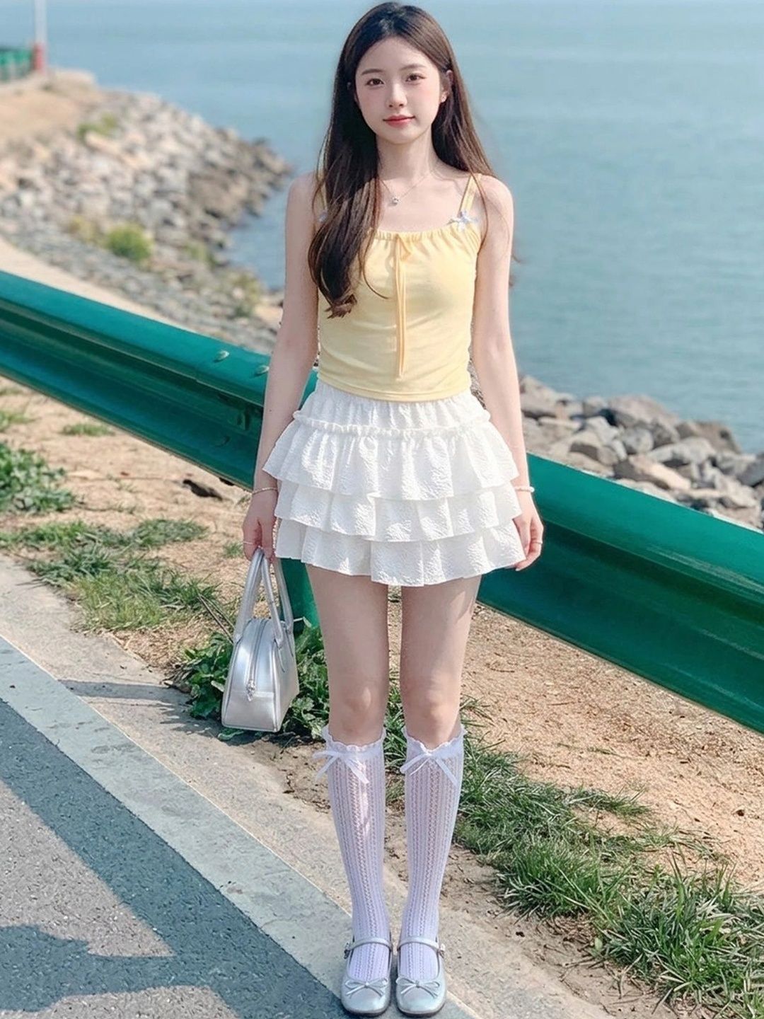 Suo Women Self Design Tiered Mini Tiered Skirt-picture-53