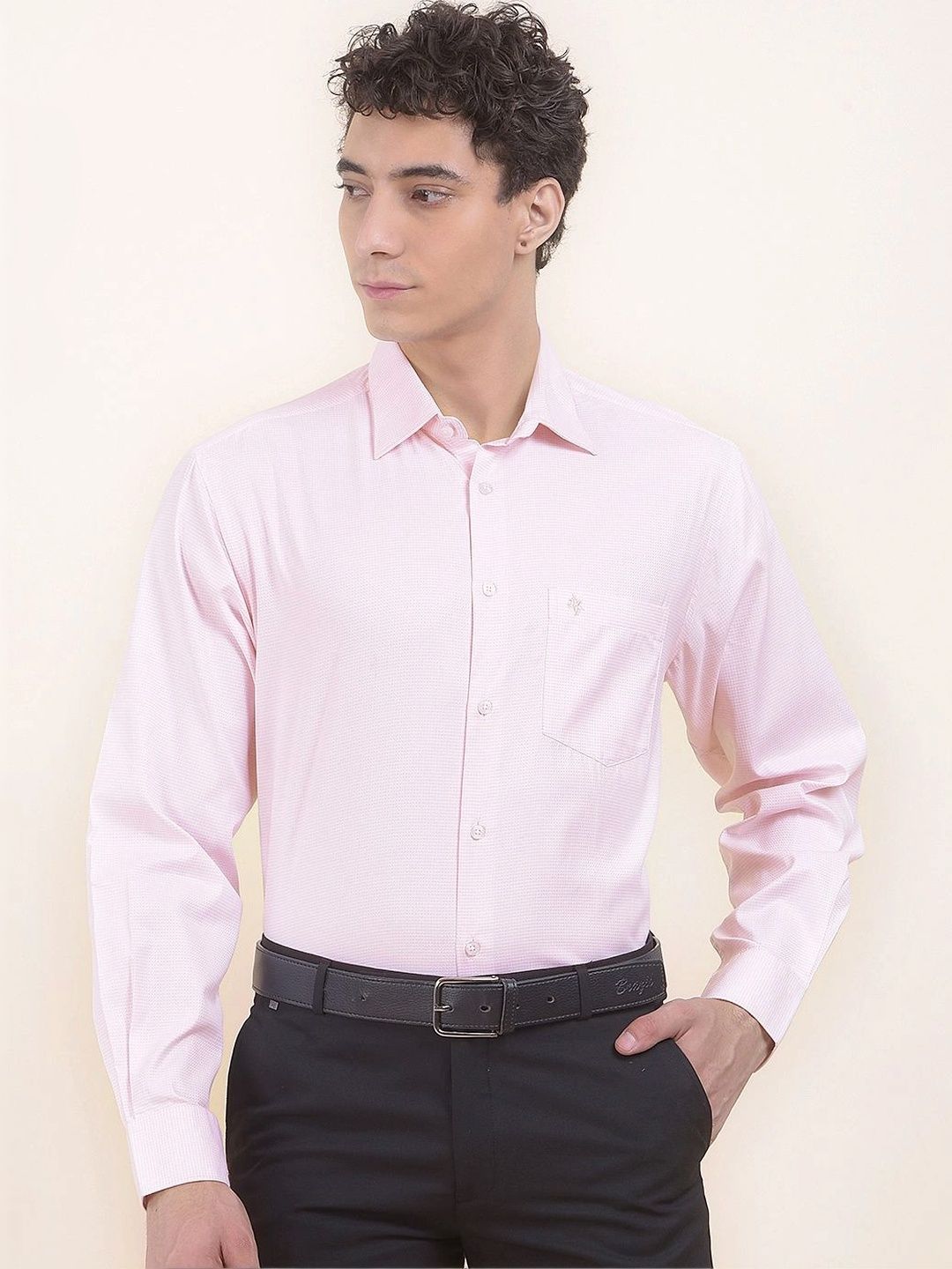 Cantabil Men Slim Fit Formal Shirt-image-24