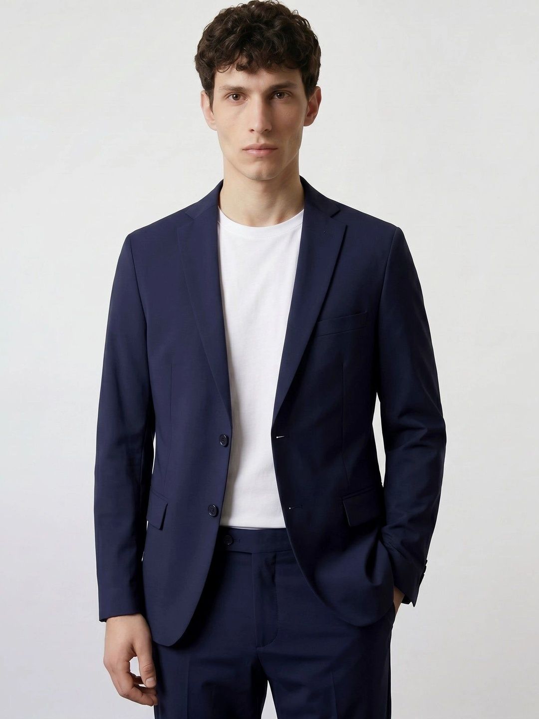 URBAN PERFORMANCE Notched Lapel Single-Breasted Super Slim Fit Formal Blazers-image-17